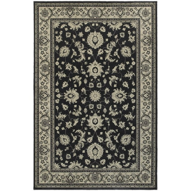 Oriental Weavers Richmond 3'10" x 5'5" Machine Woven Rug in Charcoal