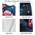 thumbnail image 4 of luoweisi Men's Beach Shorts Quick Dry Swim Trunks with Mesh Lining Flamingo 2XL, 4 of 5