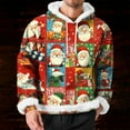 thumbnail image 7 of XUNKUSGA Ugly Christmas Hoodies for Men Cute Christmas Prints Fleece Trim Pullover Hoodies Casual Solid Color Hooded Sweatshirt Women Loose Long Sleeve Plain Hoodies S-2XL Red, 7 of 7