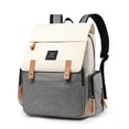 thumbnail image 1 of Nestbag Unisex Diaper Backpack Rice White Grey, 1 of 4