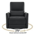 thumbnail image 3 of CHITA Power Recliner Swivel Glider Rocker Nursery Chair with USB for Living Room, Faux Leather in Black, 3 of 14