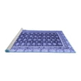 thumbnail image 2 of Ahgly Company Machine Washable Indoor Round Abstract Blue Modern Area Rugs, 7' Round, 2 of 4
