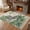 Green Black, variant on Entryway Door Mat 2'x 4', Tropical Zebra Butterfly Non Slip Washable Throw Rug with Tassels, Watercolor Summer Palm Leaf Woven Reversible Indoor/Outdoor Rug for Doormat, Porch, Kids Room