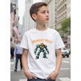 thumbnail image 3 of Boys Halloween Pumpkin Robot Graphic T-Shirt, Black Casual Style Halloween Shirts With Robot and Pumpkin, Girls/Boys Fall Clothes, Round Neck Short Sleeve T-Shirt, Fashion, Funny Kids Clothes Boys, 3 of 7