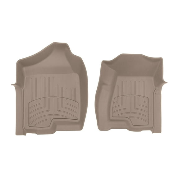 WeatherTech FloorLiner HP Custom Fit Floor Mats compatible with Silverado, Escalade, Suburban, Escalade ESV, Escalade EXT - 1st Row (Driver & Passenger), Tan
