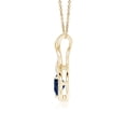 thumbnail image 2 of Angara Natural 1.15 ct Blue Sapphire Pendant Necklace for Women in 14K Yellow Gold - Blue Sapphire Infinity Heart Pendant, 2 of 10