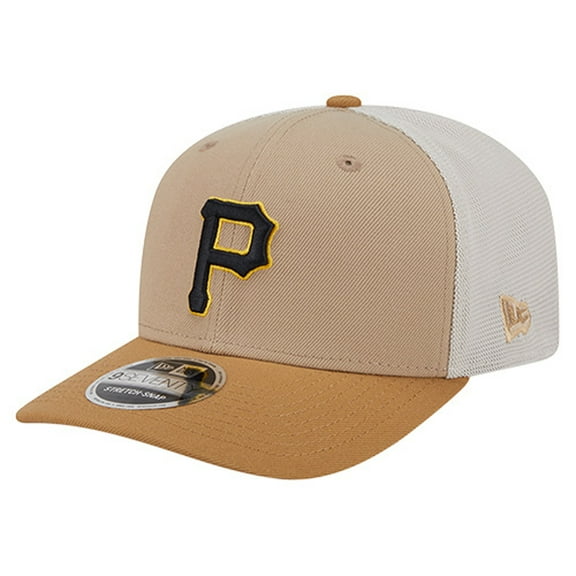 Men's New Era  Stone Pittsburgh Pirates 9SEVENTY Trucker Adjustable Hat