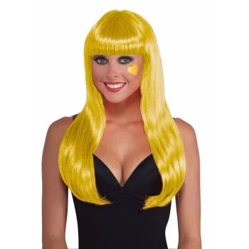 Yellow Long Wig Halloween Costume Accessory