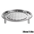 thumbnail image 1 of CAROOTU Round Stainless Steel Steamer Rack Canning Racks with Removable Legs for Kitchen Cooking, 1 of 6