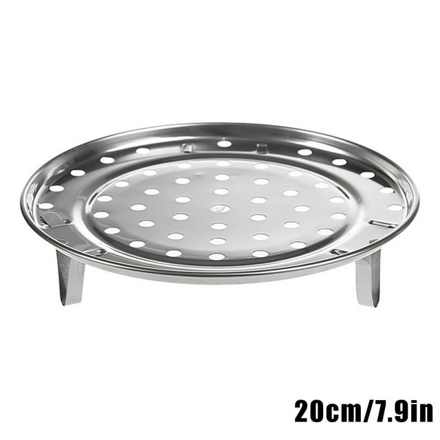 CAROOTU Round Stainless Steel Steamer Rack Canning Racks with Removable Legs for Kitchen Cooking