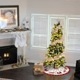thumbnail image 4 of 90cm Printed Christmas Tree Skirt - Luxurious Home Decor Mat with Artificial Fir Trim for Concealing Tree Stands, Gift Wrapping, and Holiday Styling, 4 of 5