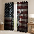 thumbnail image 6 of jejeloiu Wild Animal Deer Curtains Pack of 2 (42x84 Each),Rustic Farmhouse Cabin Curtains Blackout,Retro American Flag 03 For Kids, 6 of 6