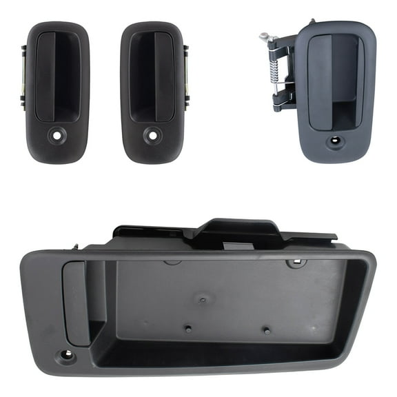 Brock Aftermarket Replacement Front-Side Hinged-Back Outside Door Handle 4 Piece Set Compatible With 2010-2022 Chevy Express
