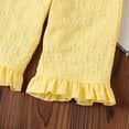 thumbnail image 5 of Emitonse Toddler Girls Fall Outfits Girls Knitted Floral Flower White Long Sleeved Top Pants Yellow,Size 9-12 Months, 5 of 8