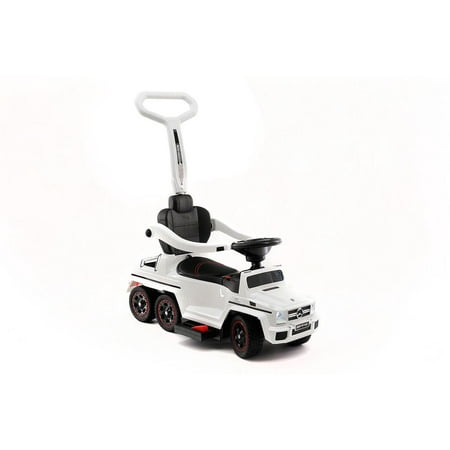 Mercedes G63 Amg 6x6 Children Electric Ride On Convertible Push And Foot To Floor Car White
