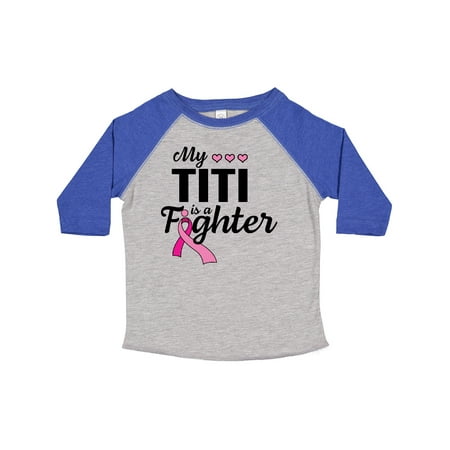 

Inktastic Breast Cancer Awareness My Titi is a Fighter Boys or Girls Toddler T-Shirt