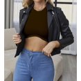 thumbnail image 4 of XINQIHANG Women's Crew Neck Racerback Knit Ribbed Basic Sleeveless Crop Tank Tops, 4 of 5