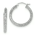 thumbnail image 1 of 14k White Gold Mesh Hoop Earrings Round, 1 of 6
