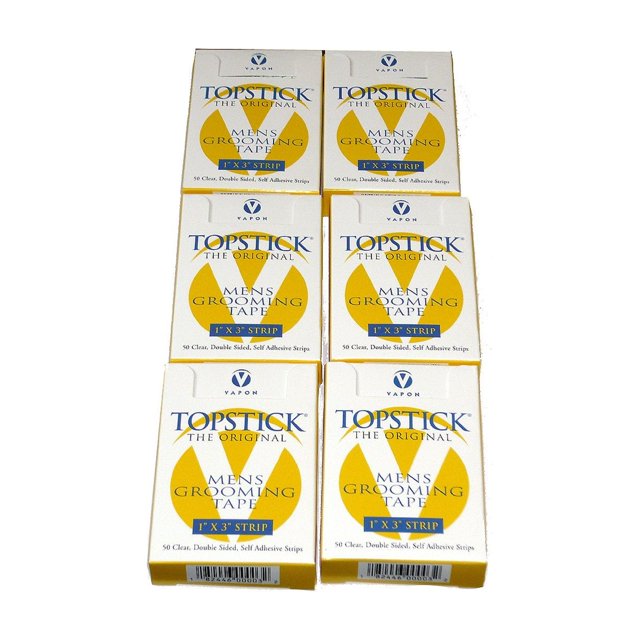 T150 6 cajas de 50 tiras de 1x3"" Topstick Toupee Tape TIRAS DE 1"" x 3"" DE ANCHO