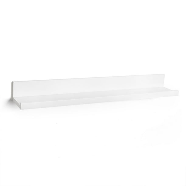 24 Inch White Floating Wall Shelf by Americanflat