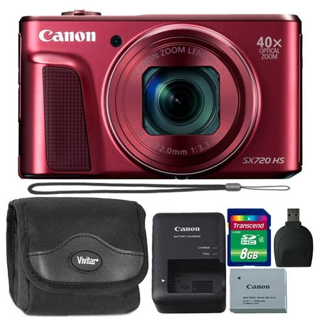 Canon PowerShot SX720 HS 20.3MP 40X Zoom Built-In Wifi / NFC Full HD 1080p Point and Shoot Digital Camera Red +