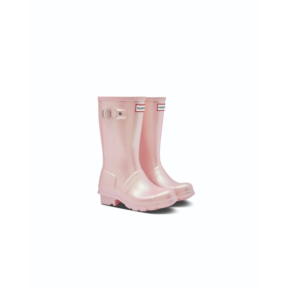kids pink hunter boots