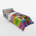 thumbnail image 3 of Ambesonne Romantic Bedding Set 4 Pcs, Love Heart Patchwork, Queen, Multicolor, 3 of 3