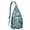 Greenish-blue-12, variant on Hawaiian Tropical Island Sling Backpack – Exotic Palm Leaf & Flower Design, Anti-Theft Water-Resistant Shoulder Bag