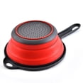 thumbnail image 3 of Silicone Colanders Foldable With Handle For Draining Pasta Vegetable, 3 of 3