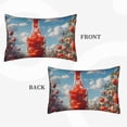 thumbnail image 2 of Gukieu Tomato Field Bottle Print Plush Pillow Cover, Hidden Zipper Pillow Protector without Pillow Core, Suitable for Bedroom, Office, Car Decoration-20"x30", 2 of 6