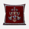 thumbnail image 1 of 16x16 Oreiller de Jet Floral Couture Soufflé Rouge, 1 of 3