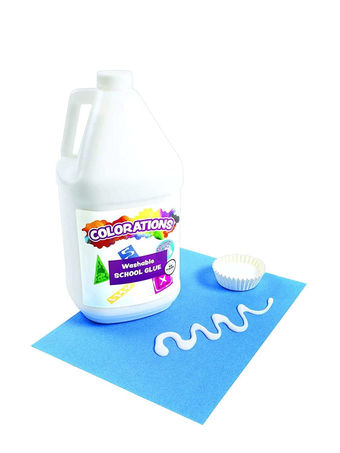 Colorations White & Clear Liquid Glue, 1 Gallon of Each