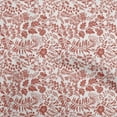 thumbnail image 1 of oneOone Silk Tabby Red Fabric Floral Silhouette Quilting Supplies Print Sewing Fabric By The Yard 42 Inch Wide, 1 of 4