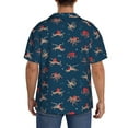 thumbnail image 3 of Kdxio Men's Hawaiian Shirt for Men Short Sleeve Shirt Octopus Sea Life Summer Casual Holiday Beach Button Down T-Shirts, 3 of 5