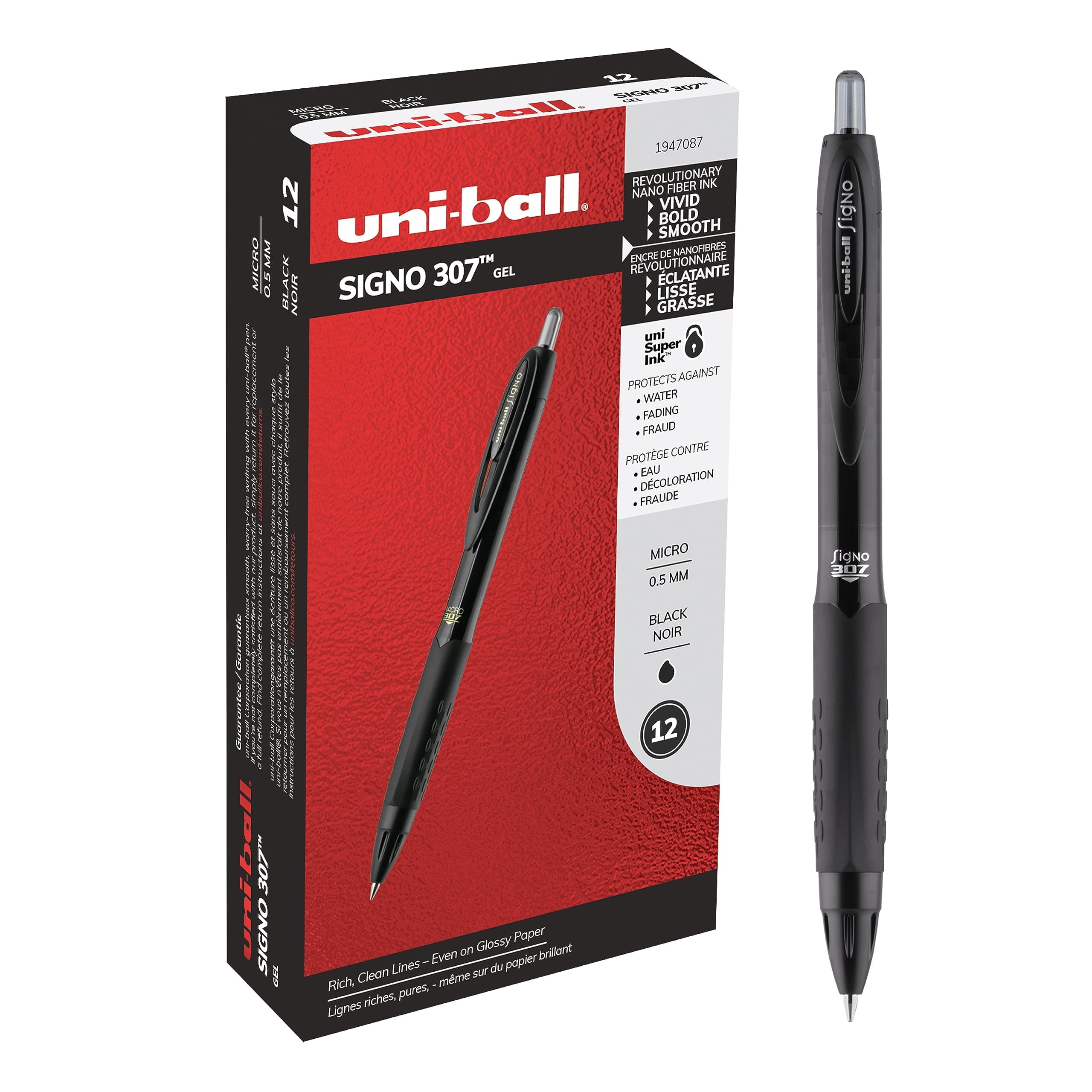 307 Gel Pen, .5mm, Black Ink, Dozen, Sold as 1 Dozen 307 Gel Pen, .5mm, Black Ink, Dozen, Sold as 1 Dozen