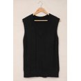 thumbnail image 4 of ABPHQTO Camiseta de tirantes negra sin mangas de punto de ochos para mujer, 4 of 5
