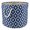 Blue, variant on 16" Vibrant Lattice Navy Medium Rectangle Polyester Pet Bin Paw Organizer