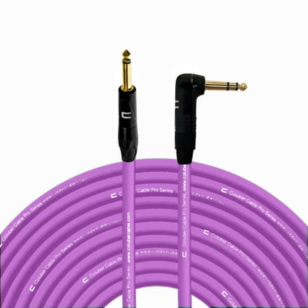Coluber Cable - 1/4" TS Male to Right Angle 1/4" TRS - Pro 3-Pin Connector