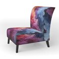thumbnail image 3 of Designart "Nuance d'Une Nébuleuse Colorée" Chaise d'Appoint Rembourrée Multicolore - Chaise d'Astronomie et d'Espace pour Salon, 3 of 7