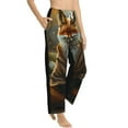 thumbnail image 2 of Balery Streamside Meditating Fox print Women's Pajama Pants,Ultra Lightweight Pjs,Lounge Pant-Medium, 2 of 9