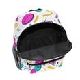 thumbnail image 6 of FORMRS School Backpack with Front Zippered Pocket 12" Student Travel Daypack, Purple Abstract Shapes, 6 of 6