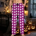 thumbnail image 5 of CONFREE Mens Halloween Pajama Pants Hallowmas Pj Pants for Men Pumpkin Ghost Print Lounge Bottoms Elastic Waist Drawstring Sleepwear With Pockets, 5 of 6