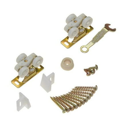 Chrome Pocket Door Hardware - Johnson Hardware 111 Series Pocket Door Hardware Set for 1 Door 11311125