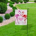 thumbnail image 5 of SKYSONIC Flamingo Couples Double-Sided Printed Garden House Sports Flag 12x18in Polyester Decorative Flags for Courtyard Garden Flowerpot, 5 of 7