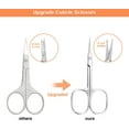 thumbnail image 3 of Cuticle Scissors Extra Fine Curved Blade, Super Slim Scissors for Cuticles Care Professional Manicure Small Scissors with Precise Pointed Tip Grooming Blades, Eyebrow, Eyelash, and Dry Skin, 3 of 5