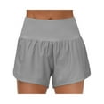 thumbnail image 3 of Womens High Waisted Running Shorts Quick Dry Athletic Workout Shorts with Mesh Liner Zipper Pockets, 3 of 7