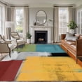 thumbnail image 3 of 5x8 Washable Area Rug, Abstract Painting Non-Slip Large Rectangle Rug for Living Room Dining Room, Art Style Orange Blue Yellow Grey Black Red Indoor Floor Mat for Home Decor, 3 of 9