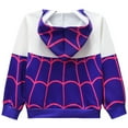 thumbnail image 2 of Hoodie Sweatshirt Coat for Kids Spider Zipper Pullover with Pockets 6-7Y, 2 of 6