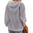 thumbnail image 2 of Sudadera con capucha Gibobby para Mujer de lana artificial Gris XL, 2 of 4