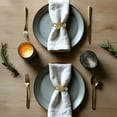 thumbnail image 3 of Gold Napkin Rings Holder Set of 6 for Kitchen Dining Coffee Table in Elegant Flower Design Al Fresco for Dinner Party Wedding Easter Holiday Birthday Thanksgiving Housewarming Gift Special Occasions, 3 of 8
